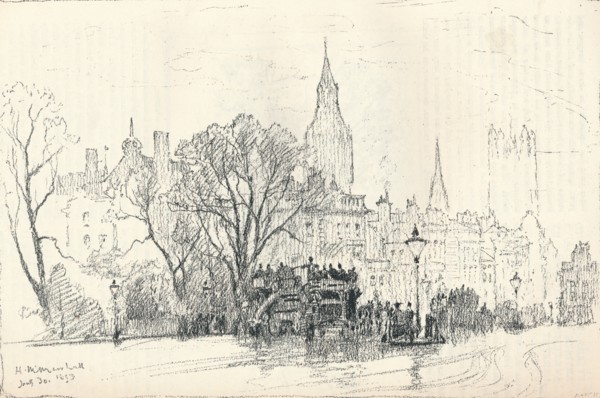 'Whitehall', c1893. Artist: Herbert Menzies Marshall.