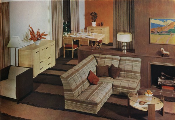 'Dining-living-room designed by Mary Davis Gillies for McCall's Magazine', c1940.