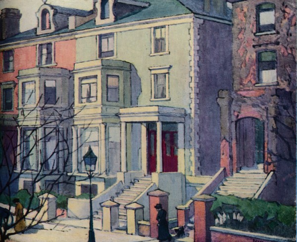 'Houses in Sunlight, Hampstead', c20th century. Artist: Robert Polhill Bevan.