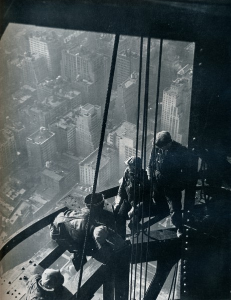 'The final stages of the Mast; the street is some quarter mile below', c1931. Artist: Lewis Wickes Hine.