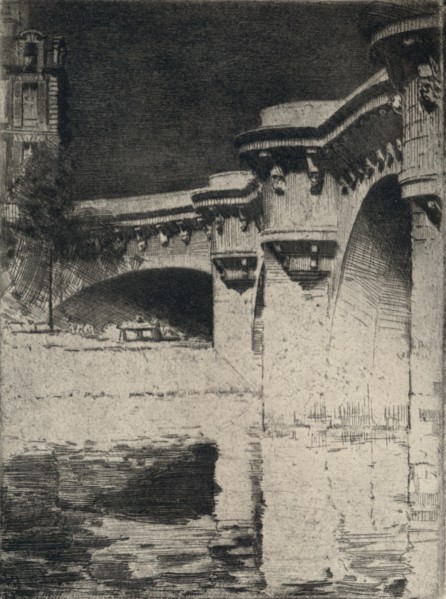 'The Pont Neuf', 1915. Artist: Roi Partridge.