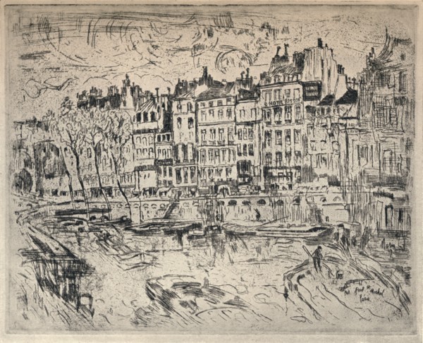 'Near the Pont St Michel', 1915. Artist: John Marin.