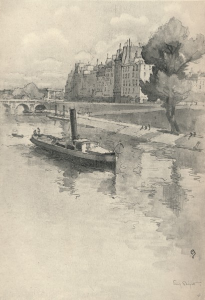 'Le Quai des Orfevres', 1915. Artist: Eugene Bejot.
