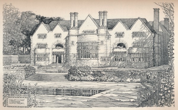 'Tirley Court, Cheshire: South Front', 1906. Artist: Charles Edward Mallows.