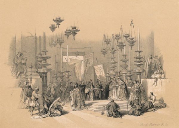''The Stone of Unction', 1855. Artist: David Roberts.