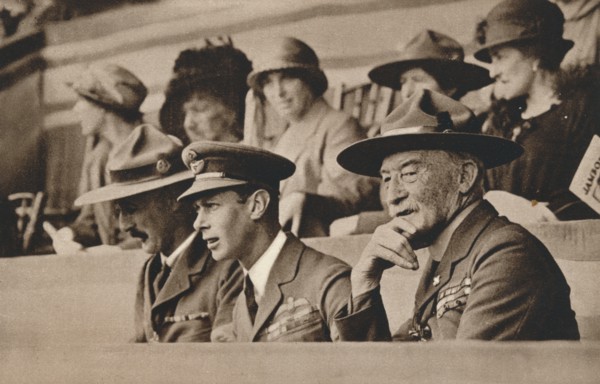 The Duke of York (later King George VI) with Lord Baden-Powell at a Jamboree, Wembley', 1924