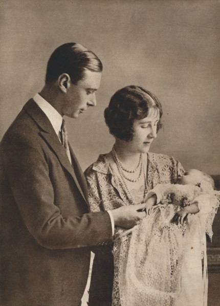 The Duke and Duchess of York at the christening of Princess Elizabeth', 1926. Creator: Unknown.