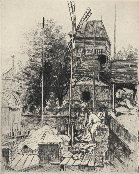 'Le Moulin de la Galette, Montmartre', 1915. Artist: Eugene Delatre.