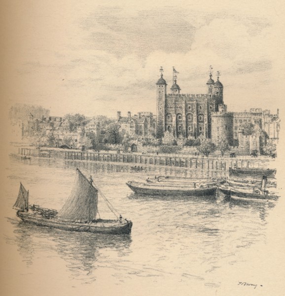 'The Tower of London From Tower Bridge.', 1902. Artist: Thomas Robert Way.