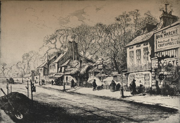 'JJ Rousseau's House, Montmartre', 1915. Artist: RP Grouiller.