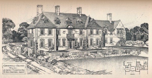 'Conkwell Grange, Wilts. E. Guy Dawber, Architect', c1907. Artist: Edward Guy Dawber.
