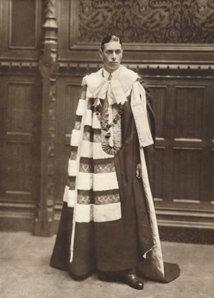 'The Duke of York in robes of the House of Lords', 1920. Artist: Vandyk.