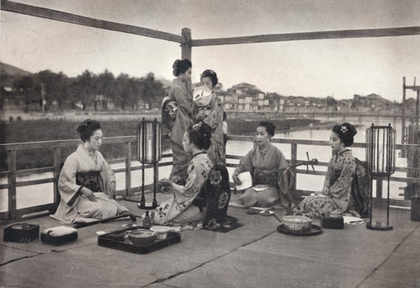 'A Japanese Meal', c1903. Artist: David Stevenson & Co.