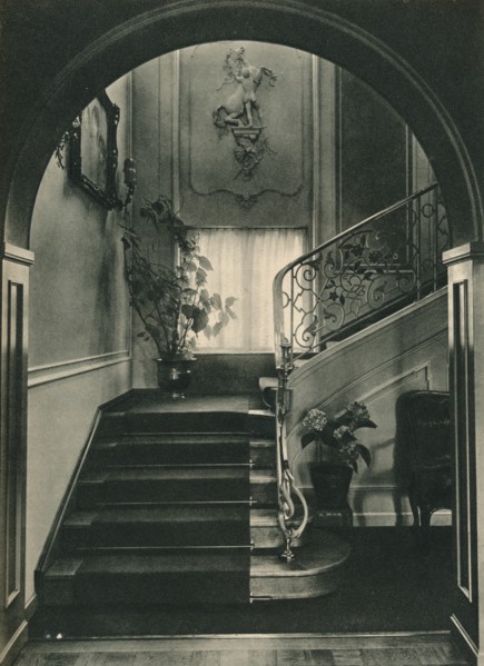'Haus H., Dresden: The Staircase. Designed by Professor E Haiger; executed by the Vereinigte Werksta Artist: Unknown.