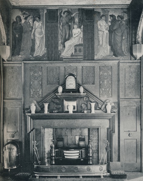 'The Cupid and Psyche Frieze at No. I Palace Green (North Wall)', c1898. Artist: Unknown.