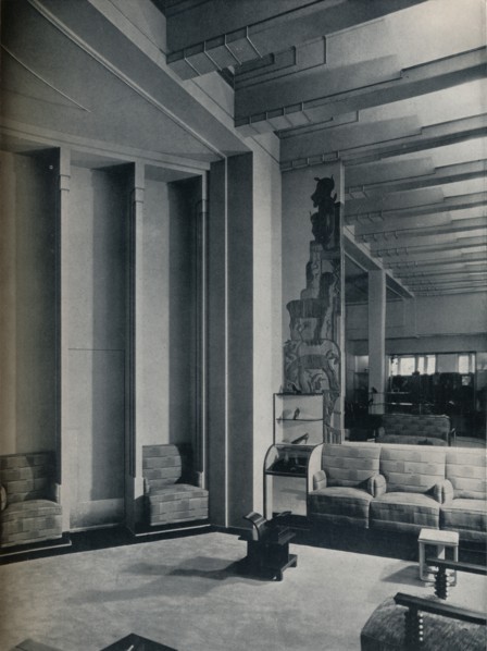 'Corner of Shoe Salon, Roos Bros., San Francisco.', 1930. Artist: Gabriel Moulin.
