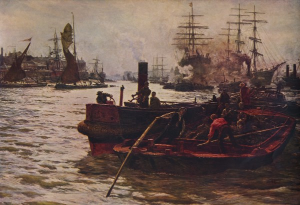 'Toil, Glitter, Glime and Wealth', 1883 (1935). Artist: William Lionel Wyllie.