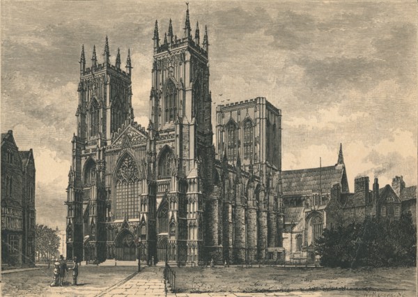 View of York Minster, c19th century. Artist: WI Mosses.