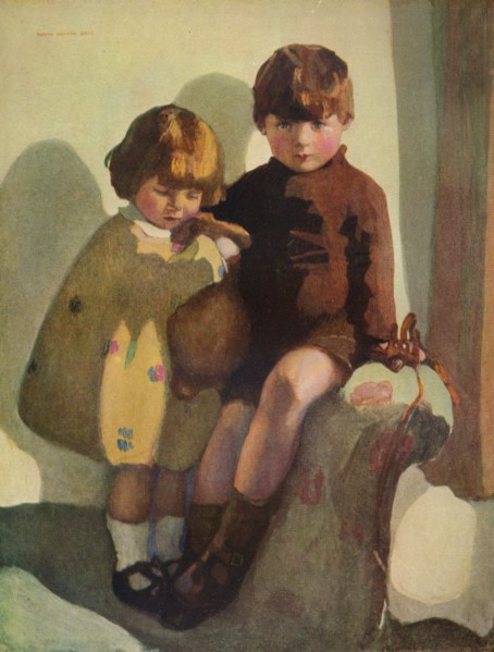 'Ian and Rosemary', c1923. Artist: Norah Neilson Gray.