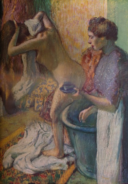 'Breakfast after a bath', 1883. Artist: Edgar Degas.