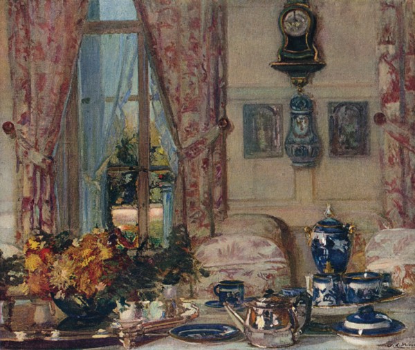 'The dining-Room at Offranville', c1909. Artist: Jacques Emile Blanche.