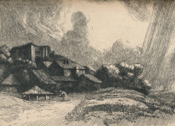'The Abbey Farm', c1893. Artist: Alphonse Legros.