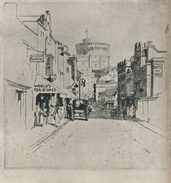 'Peascod Street, Windsor', c1918. Artist: Frederick Charles Richards.