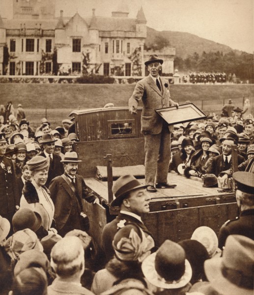 An auction for charity at Balmoral, 1930s (1935). Artist: Unknown.