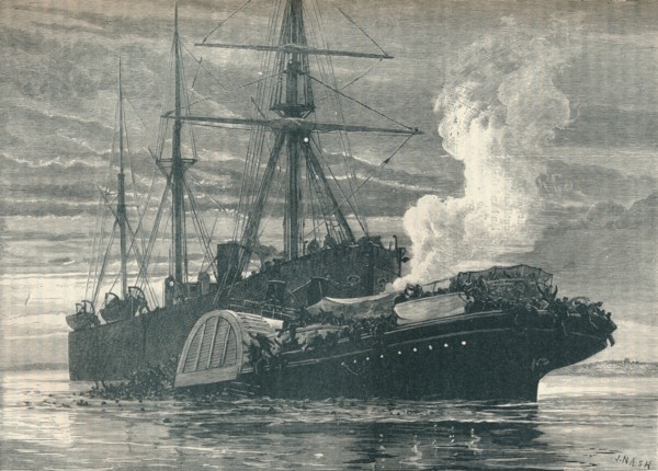 Collision of the 'Bywell Castle' with the 'Princess Alice', 1878 (1906). Artist: J Nash.