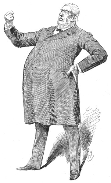 Sir William Harcourt in a fulminating moment, 1890s (1906). Artist: Unknown.
