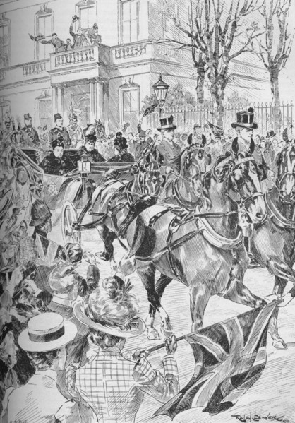 Queen Victoria's last visit to London, March, 1900 (1906). Artist: Unknown.
