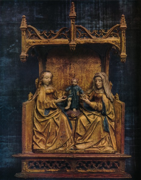 'The Virgin and St. Anne Teaching The Infant Saviour To Walk', c1470. Artist: Unknown.