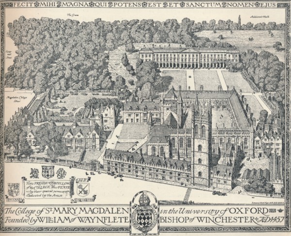 'Magdalen College, Oxford', 1905. Artist: Edmund Hort New.