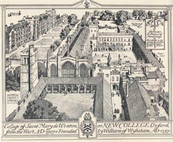 'New College, Oxford', c1905. Artist: Edmund Hort New.