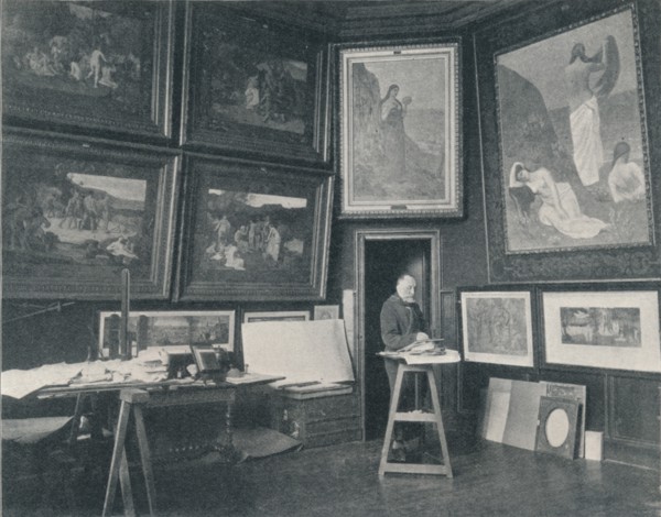 'Puvis De Chavannes in his Studio', c1897. Artist: Unknown.