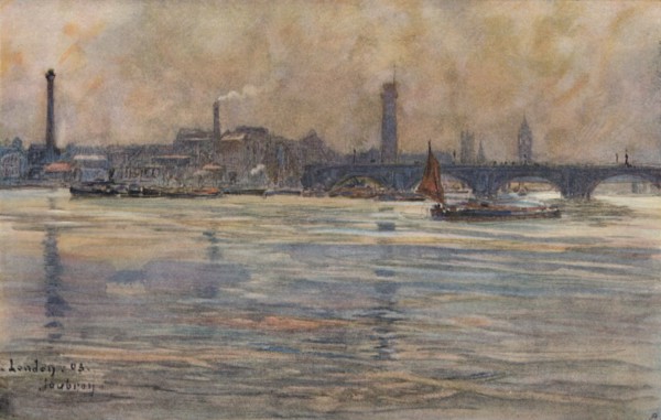 'The Thames, London', c1893. Artist: Frederic Houbron.
