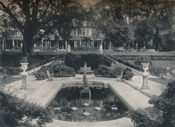 'Lily Basin and West Front; The Hill, Hampstead Heath', c1900. Creator: Unknown.