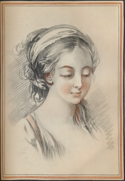 'Head of a Girl', c1746. Artist: Francois Boucher.