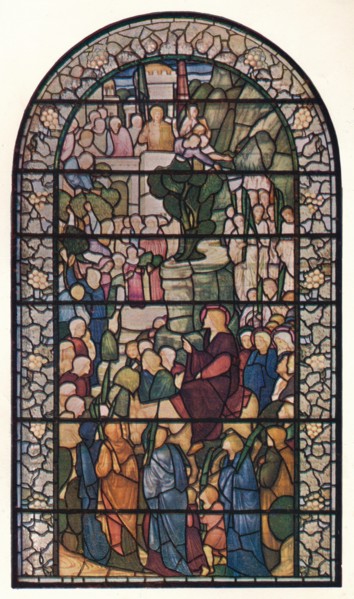 'Christ's Entry Into Jerusalem, Window in the Church of St. Peter, Vere Street, London', c1883. Artist: Sir Edward Coley Burne-Jones.