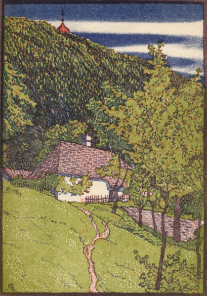 'A coloured wood engraving', c1910. Artist: Rudolf Junk.