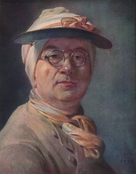 'Self-portrait wearing Glasses', 1775. Artist: Jean-Simeon Chardin.