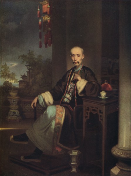 'How Qua, Head of the Hong Merchants in Canton', c1830. Artist: George Chinnery.