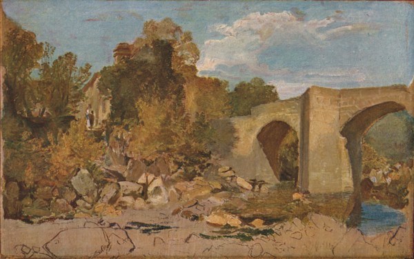 'Devonshire Bridge with Cottage', 1813. Artist: JMW Turner.