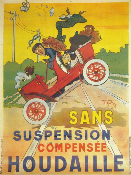 Advertisement for Houdaille car suspension, c1900. Artist: Unknown.