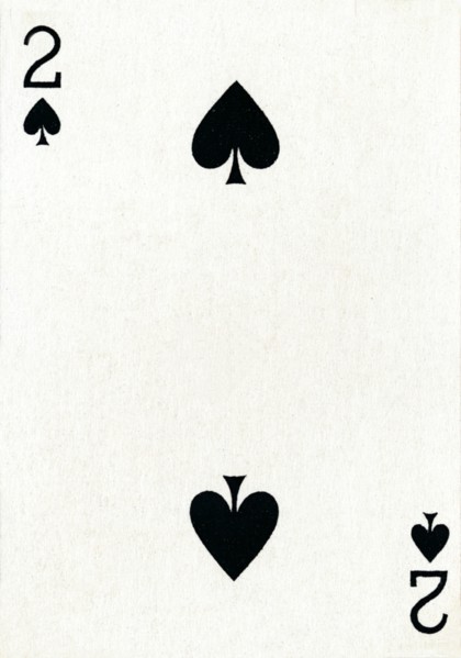 2 of Spades from a deck of Goodall & Son Ltd. playing cards, c1940. Artist: Unknown.