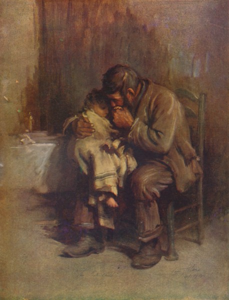 'Motherless', c1899, (1914). Artist: Luke Fildes.