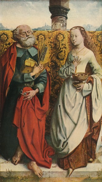 'Saints Peter and Dorothy', c1505, (1909). Artist: Unknown.