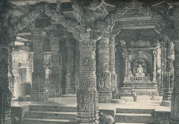'The Interior of a Jain Temple at Mount Abu in Rajputana', c1903, (1904). Artist: Unknown.