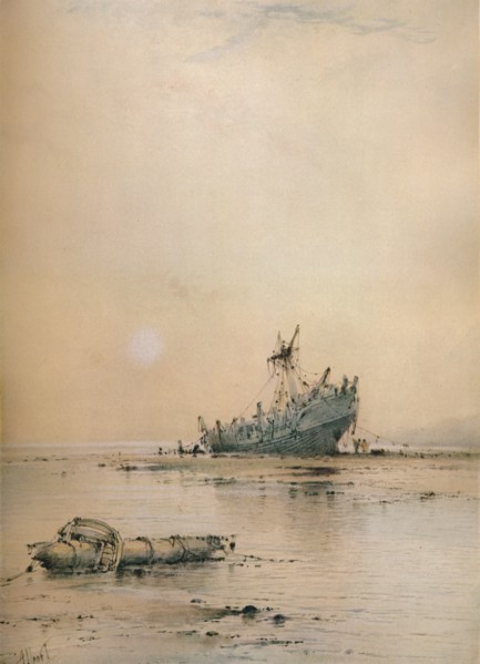 'Low tide at Leigh', c1899. Artist: Albert Ernest Markes.