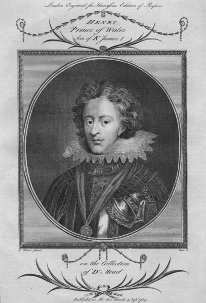 Henry, Prince of Wales, son of King James I, 1784.  Artist: Anon.